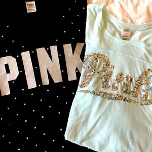 PINK VS T-Shirt Set of 2 T-shirts XS and M